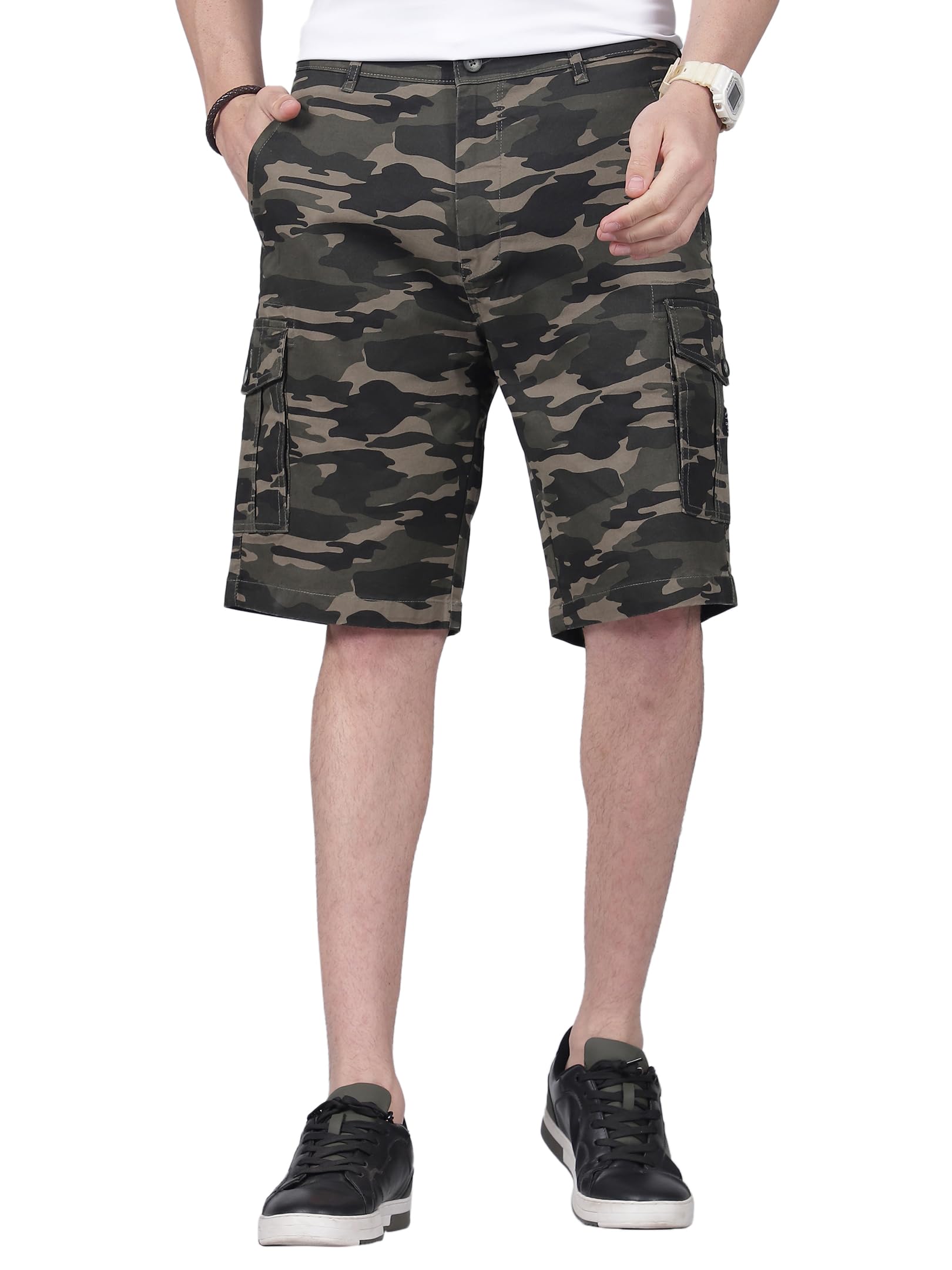 cantabil Men's Printed Regular Fit Casual Bermuda (P_MBER00083)-picture-11