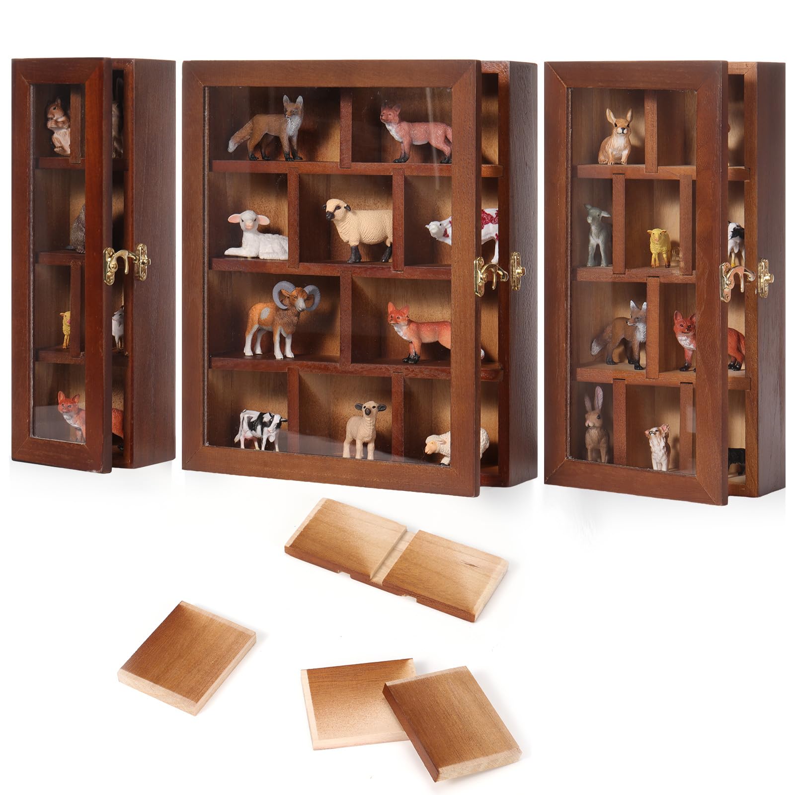 Photo 1 of DoubleFill Wooden Shadow Box Display Shelf Wall Mounted,Brown