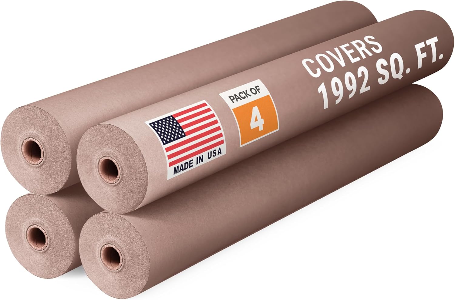 Brown rosin paper roll, 35" x 1992" (166'), pack of 4