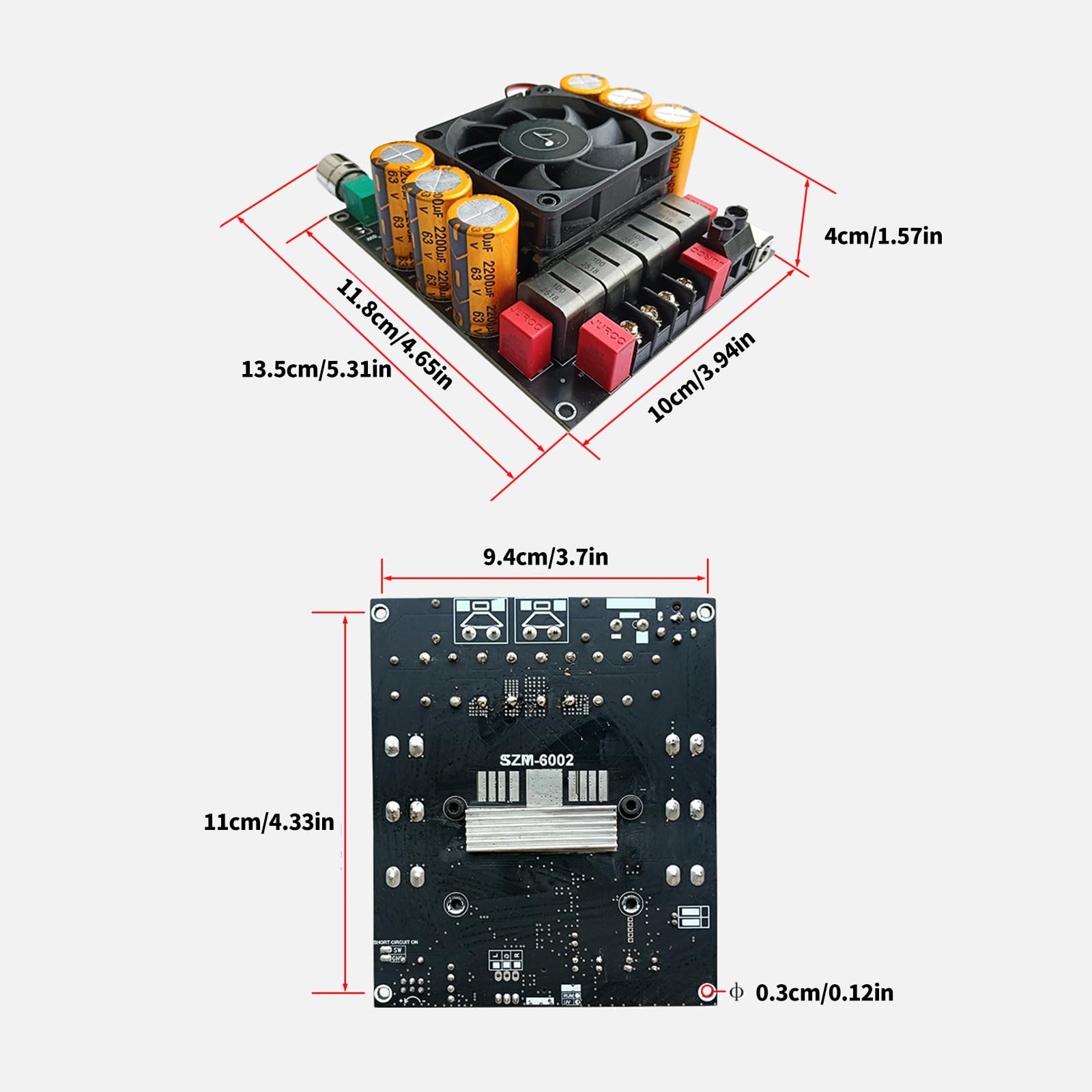 Scheda di amplificatore di potenza sonora digitale 18 V-50 V 600 W + 600 W, pannello subwoofer stereo a doppio canale per modulo amplificatore home theater