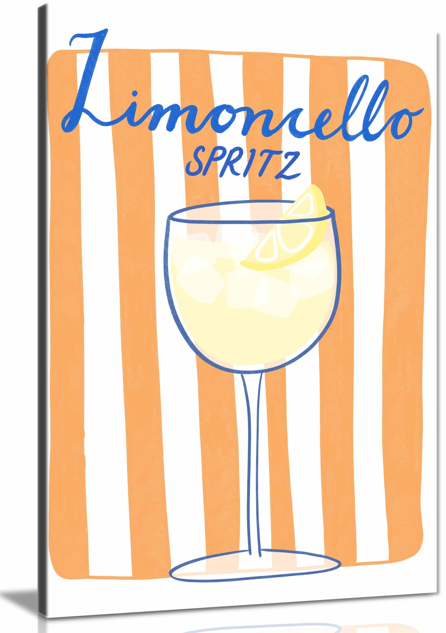 lemoncello spritz Framed Canvas Print, Pictures for Home Walls, Bedroom, Living Room & Bathroom Decor 31x20cm (12x8in)