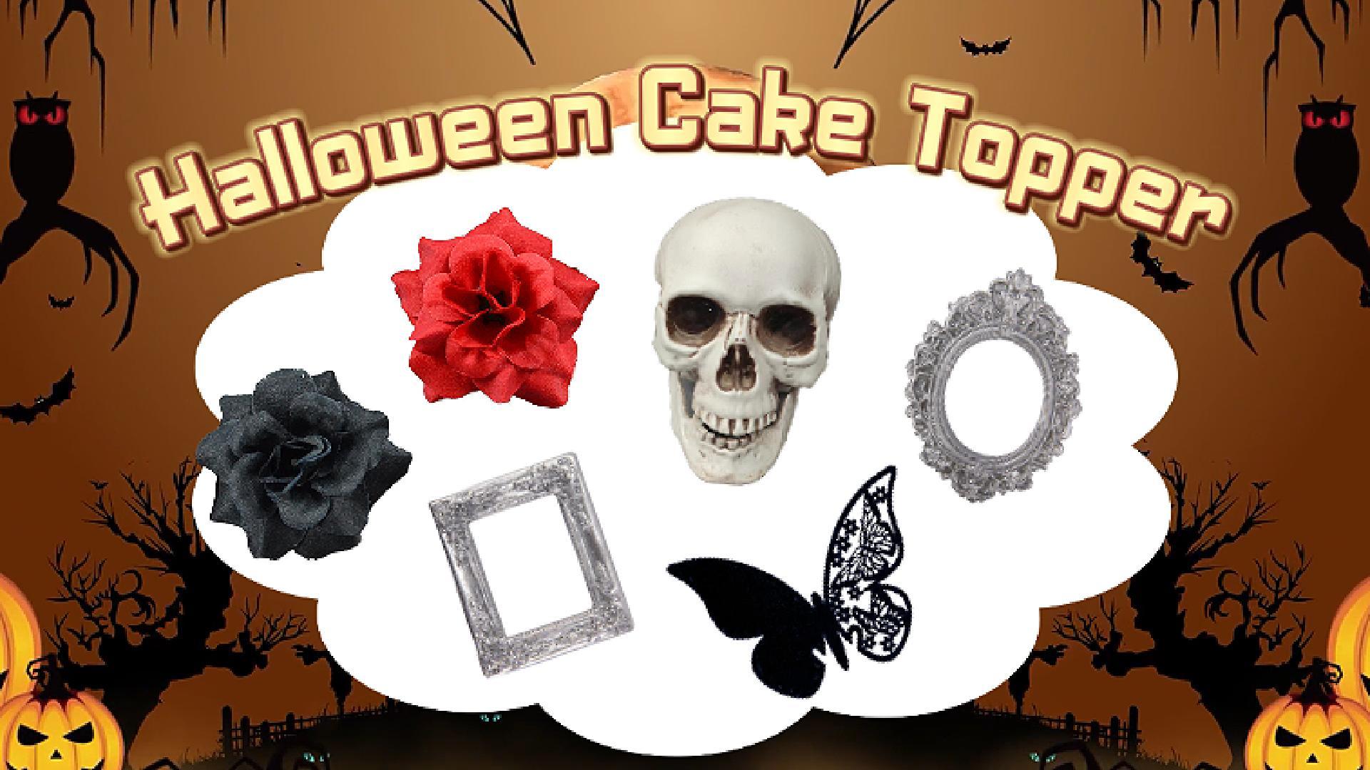 Décoration De Gâteau Gothique Pour Halloween, Garniture De Gâteau