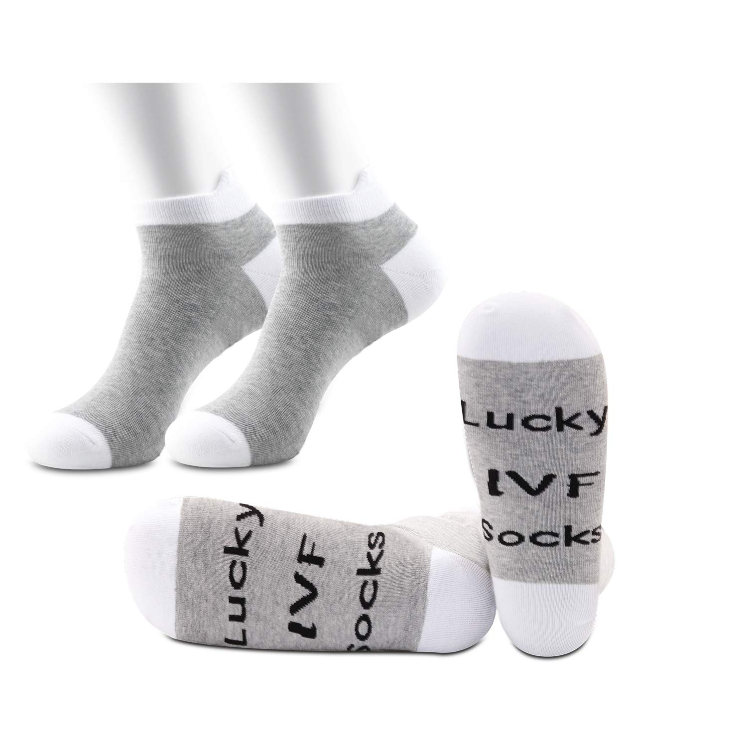Jxgzso Men's Lucky Ivf Ankle Socks Lucky Ivf Socks Lucky Transfer Socks Ivf Socks Infertility Socks Transfer Socks, One Size