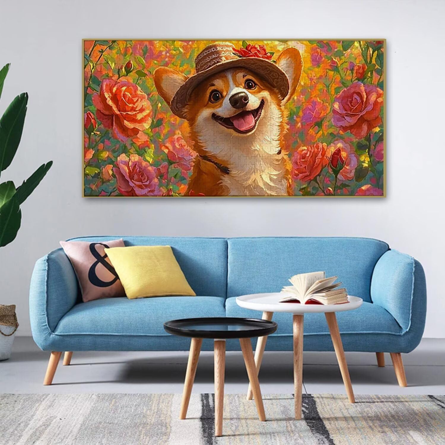 Puzzle para Adultos 1692 Piezas, Lindo Corgi Puzzle, Difícil, Desafiante, Rompecabezas Encajan Perfectamente, Letras en la Parte Posterior, sin Polvo, Regalo para Personas Mayores (179x31cm) v-597