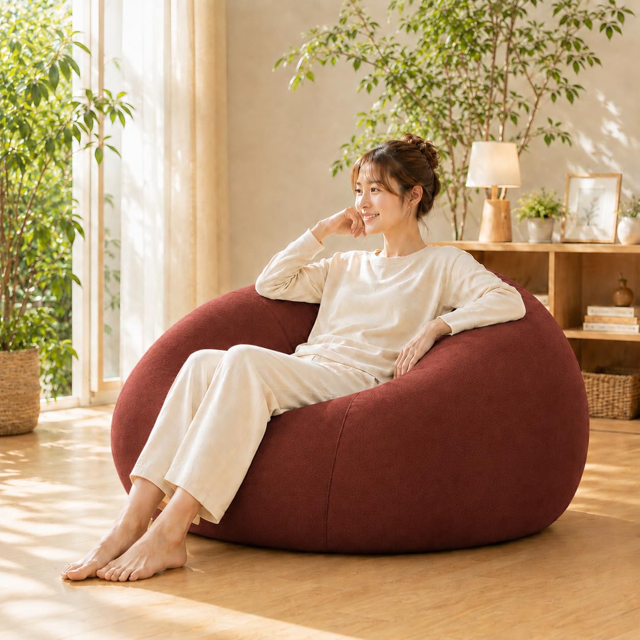 ビーズクッション 特大 70×60cm 一人掛け 人をダメにする ビーズソファ…