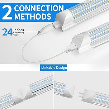 CNSUNWAY 4FT LED Shop Light, 48W 7200LM 6500K Super Bright, D