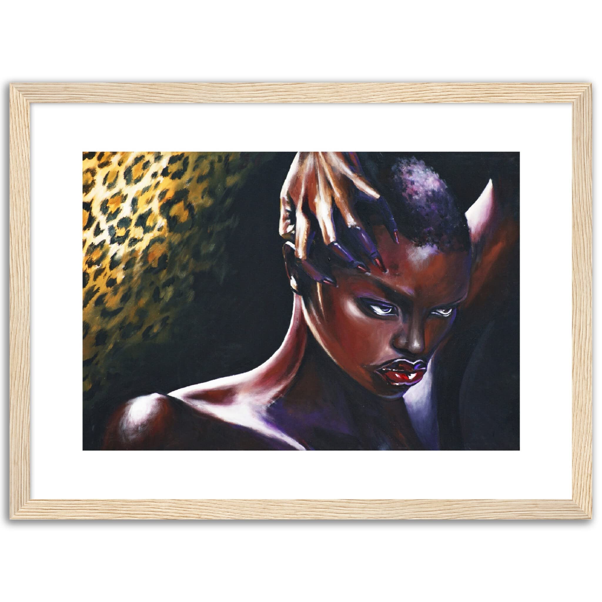 Impression léopard africain féroce décoration murale 30x40cm - 8