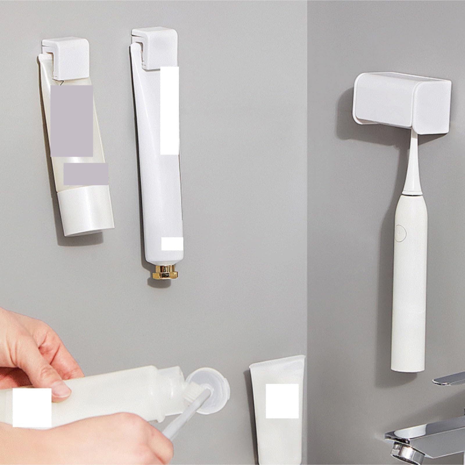 Portaspazzolino da parete, semplice mensola per dentifricio per bagno, design salvaspazio