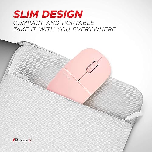 Miniatura 3 de purpleclay i-Rocks M23R 2.4G - Ratón óptico inalámbrico silencioso y delgado, con receptor USB nano, niveles de DPI ajustables para PC, portátil,