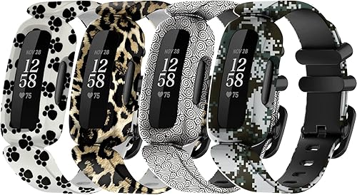 ACE 3 bandas compatibles con Ace 3 bandas para niños, patrones de impresión de goma de silicona suave y transpirable ACE 3 bandas para niñas y