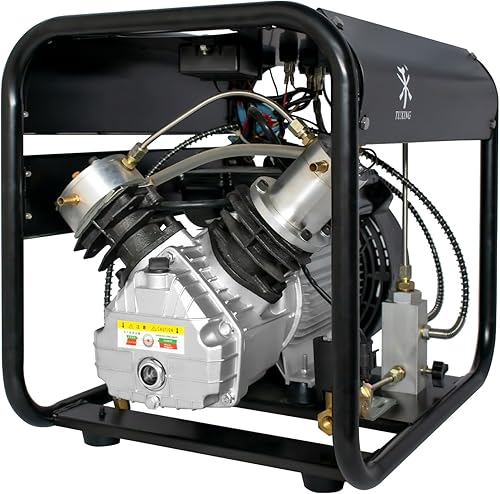 Miniatura 6 de TUXING Compresor de aire PCP de 4500 Psi Compresor de aire de alta presión de doble cilindro Parada automática y purga automática para tanque de