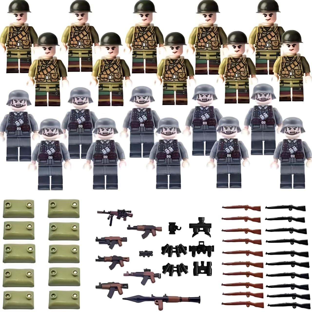 XZSKD Toy Soldiers Army Toys Set, 1.77 Inch Military Figures for Kids, Army Men for War Games and Educational Play, for Durable Use, Perfect for Collection and Strategy Games