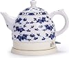 Kettles Ceramic Electric Kettle Cordless Water Teapot, Teapot-Retro 1L Jug, 1350W Water Fast for Coffee, Soup, Removable Base, Automatic Power Off,Boil Dry Protection- for Ho