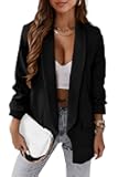 Womens Casual Blazer 2025 Spring Fall Fashion Long Sleeve Open Front Work Office Suit Jackets