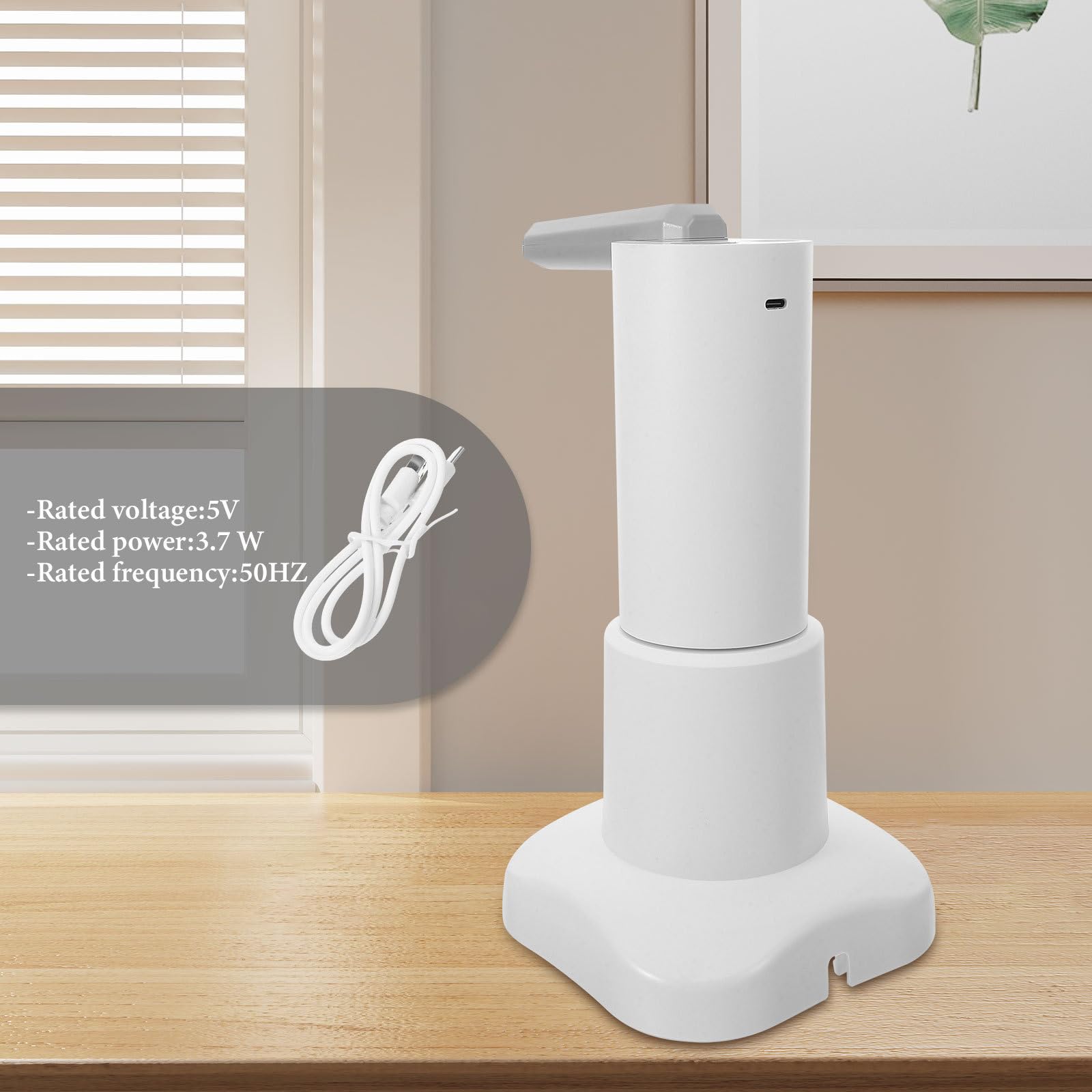Dispensador Eléctrico de Agua Embotellada Batería, Blanco