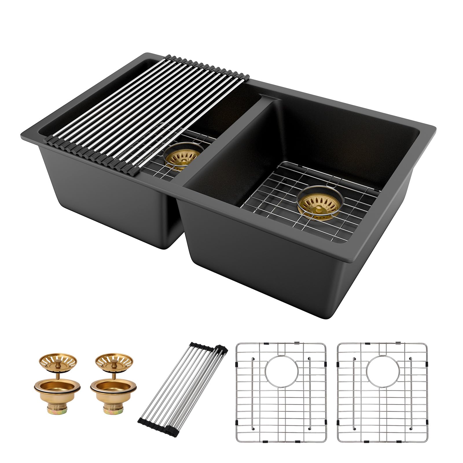 Amazon.co.jp: Donsdey 33グラナイトコンポジットキッチンシンク