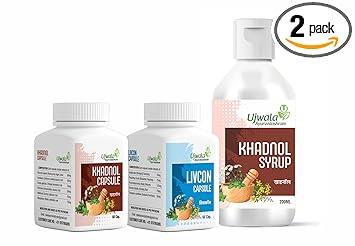 Khadnol+Livcon Capsule and Khadnol Syrup Combi Pack I Kidney and Gall Bladder stone KIT