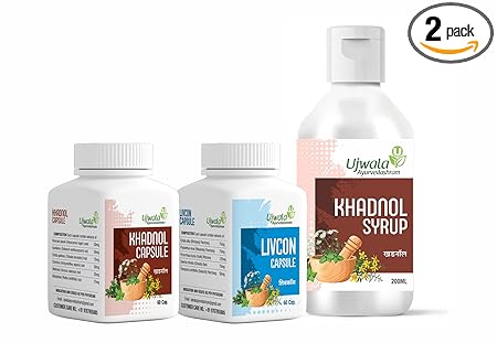 Khadnol+Livcon Capsule and Khadnol Syrup Combi Pack I Kidney and Gall Bladder stone KIT