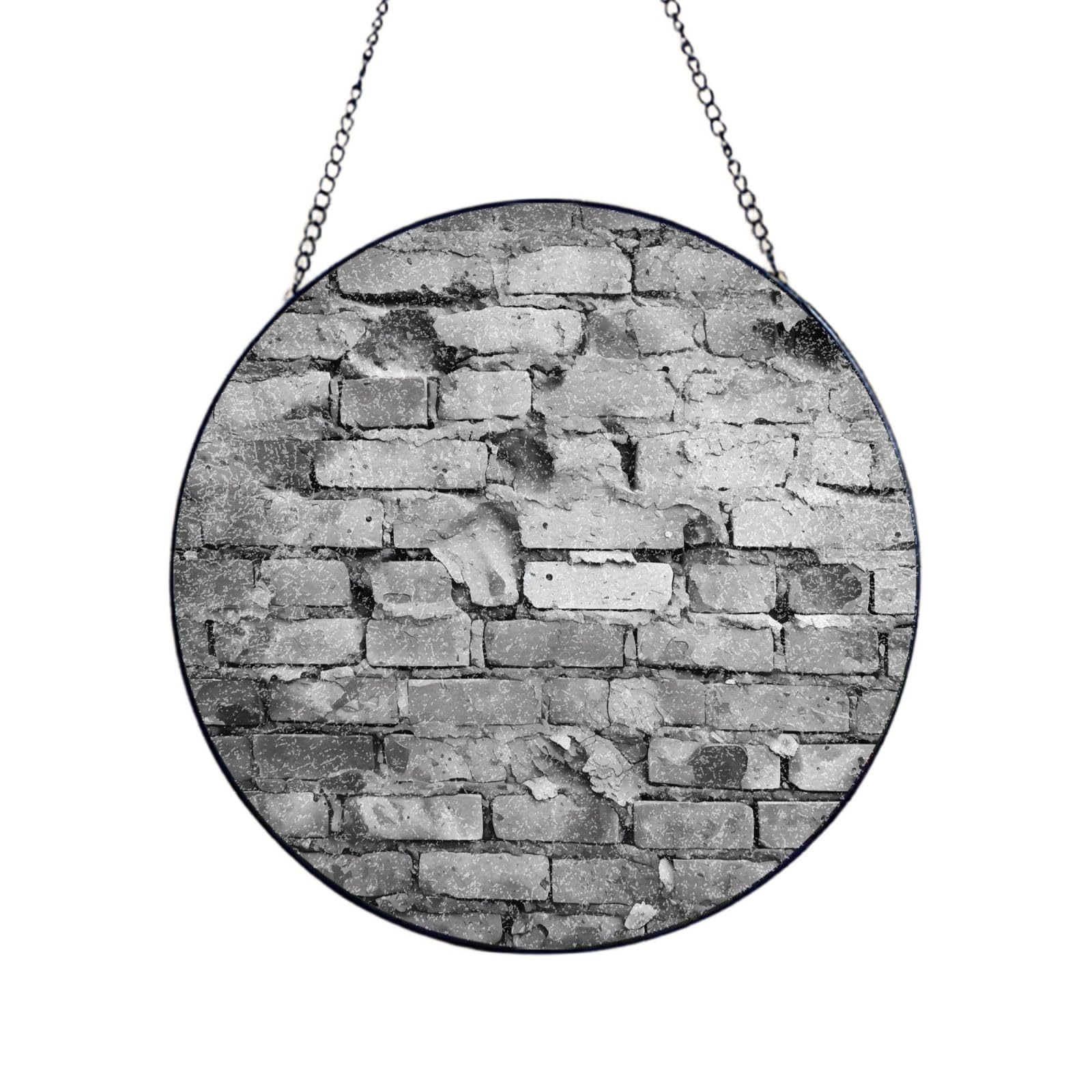 Phayah Brick Print Stained Glass Window Hanging Sun Catchers Decoration Mother'S Day Birthday Gifts For Home Garden Porch 4in（10cm）