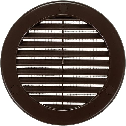 Miniatura 35 de Vent Systems 4 pulgadas (dimensiones de apertura) - Paquete de 5 - Cubierta de ventilación de alero negra - Rejilla de ventilación de aire redonda