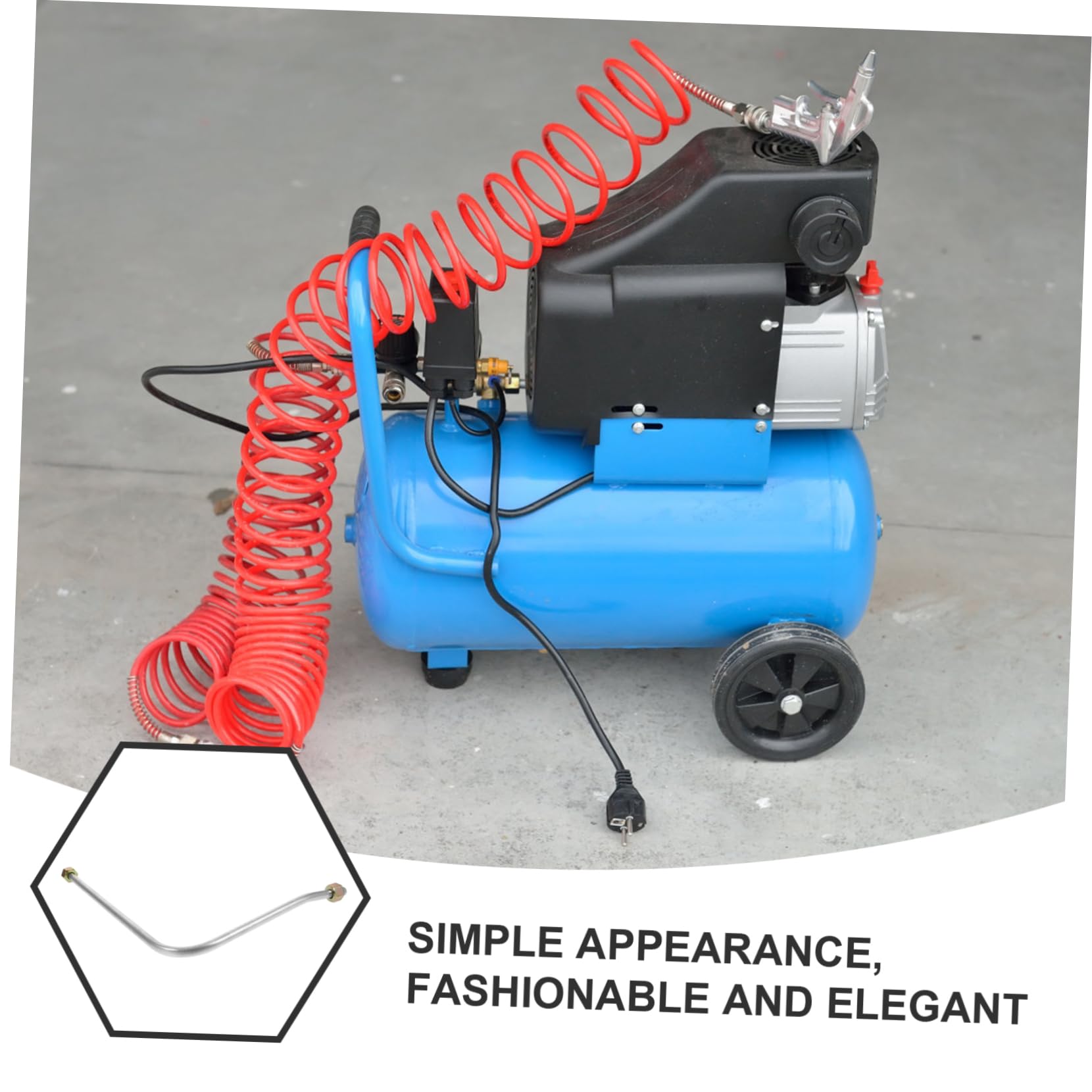 Amosfun Tubo Scarico per Compressore Aria Alluminio Sostituzione Flessibile per Accessori Compressore Alta Efficienza e Design Moderno per Officina e Garage