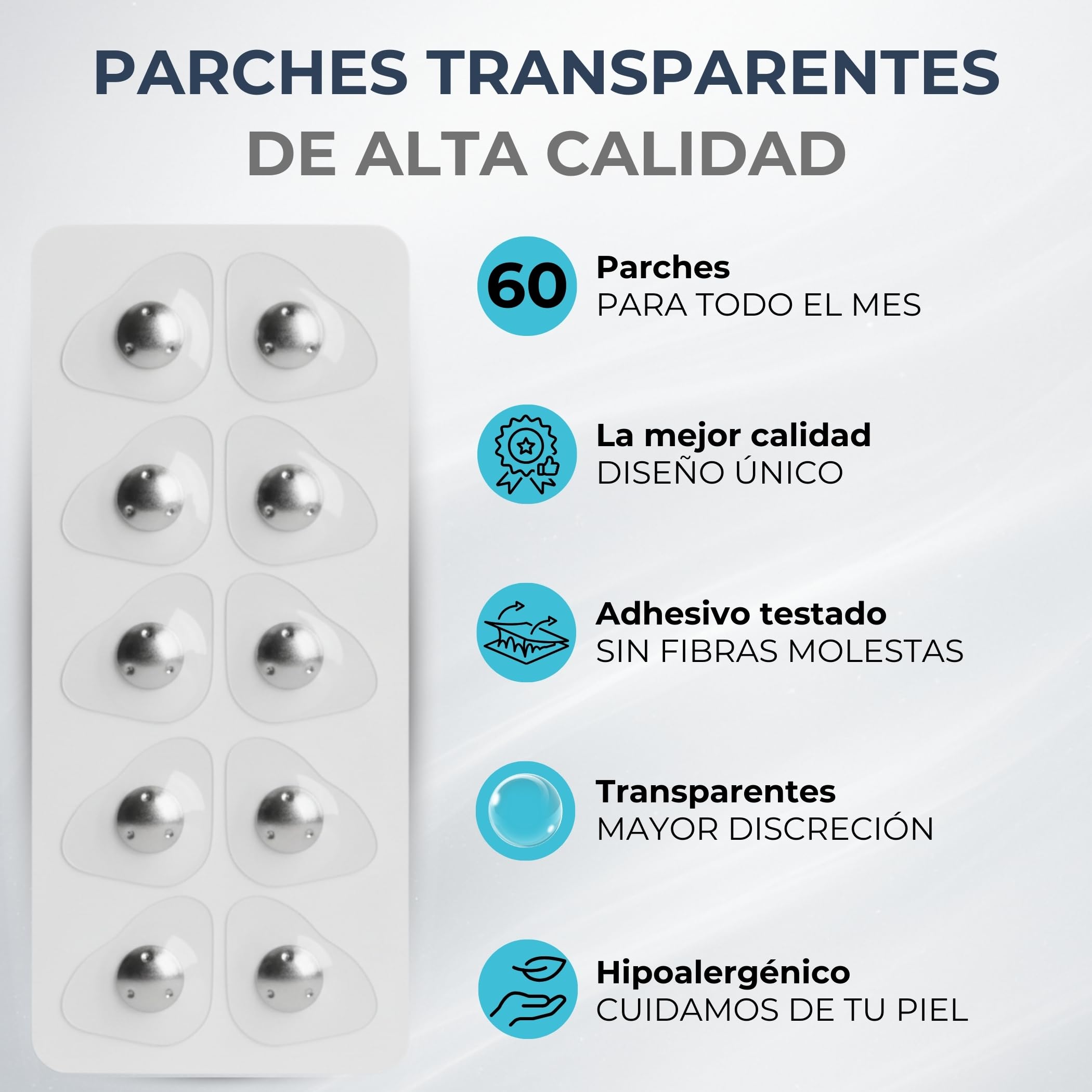 Recambios Tiras Nasales Magnéticas – 60 Parches Adhesivos Transparentes (30 Días) – Repuesto Dilatador Nasal para Respirar Mejor, Dormir y Deporte, Antironquidos
