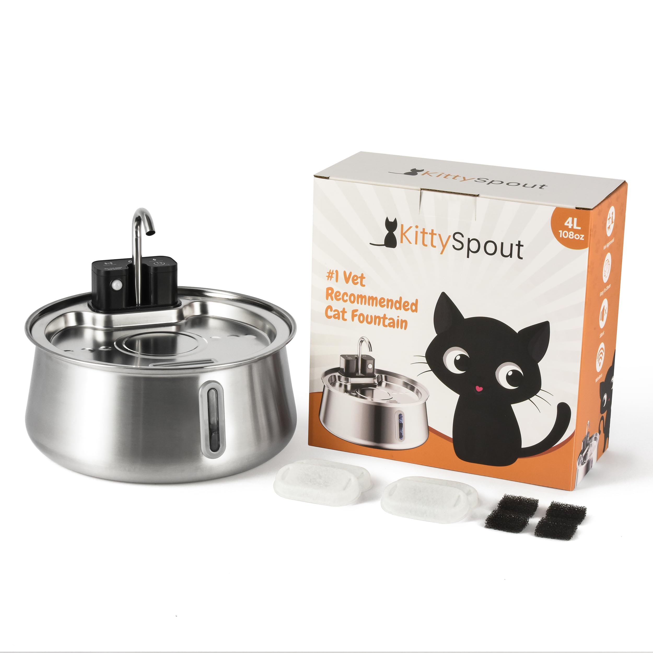 KittySpout Stainless Steel Fountain