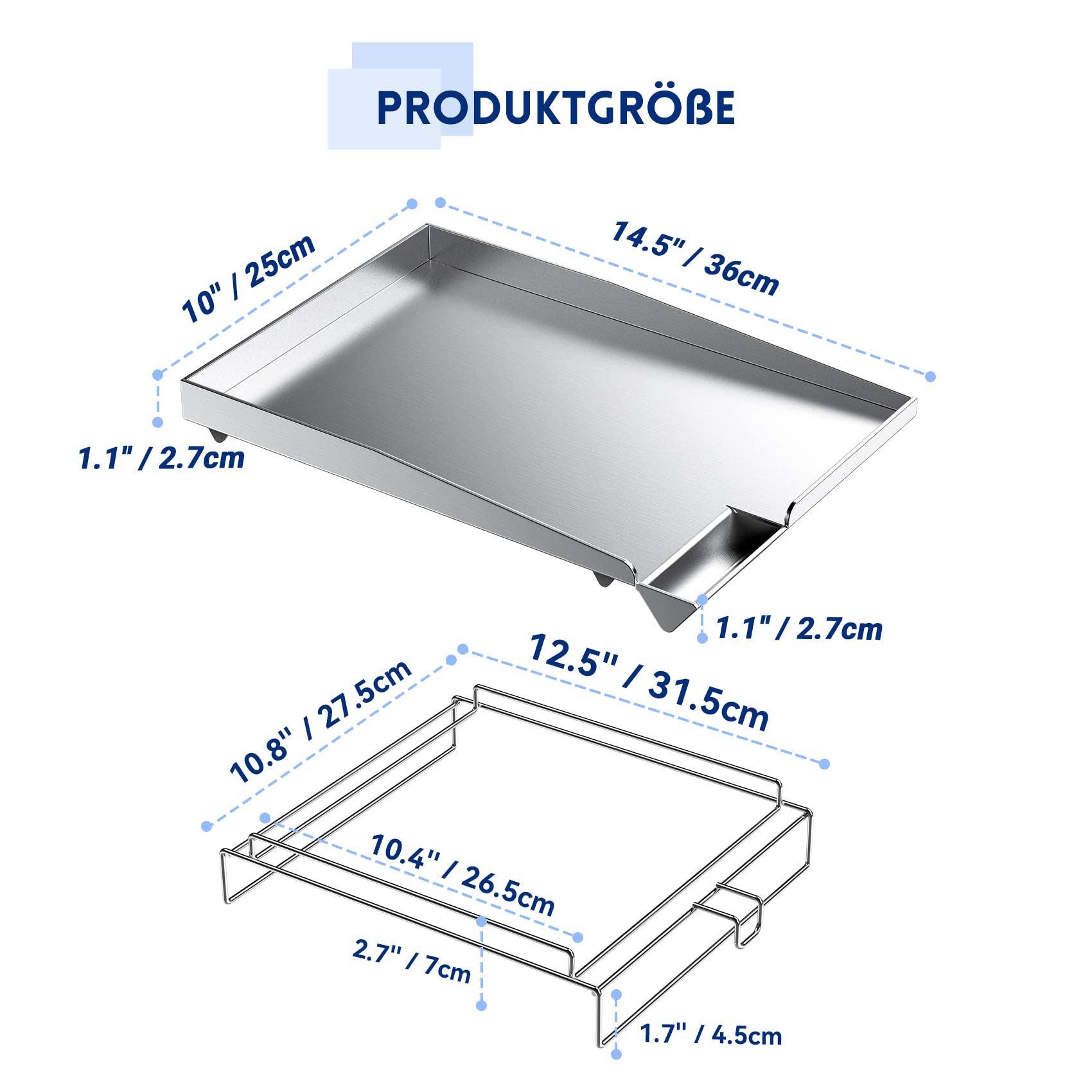 Onlyfire Piastra per Bruciatore Laterale Universale in Acciaio Inox Adatta Alla Maggior Parte Delle Griglie A Gas