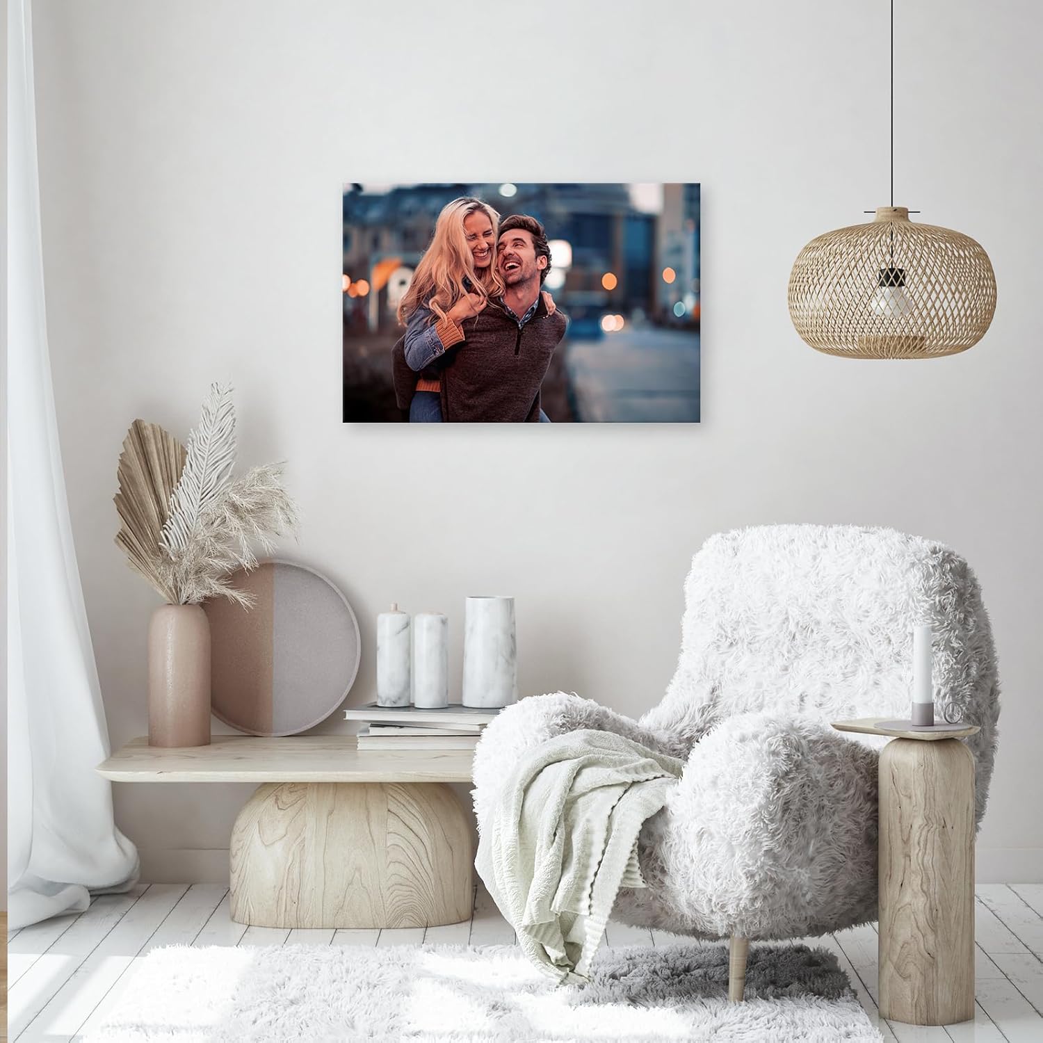 YYYYHPP Canvas Prints with Your Photos, Personalized Photo to Canvas Wall Art,Canvas Printing for Wedding, Family, Baby, Pets, Home Office Decor, Wrapped Frame 36"x24"