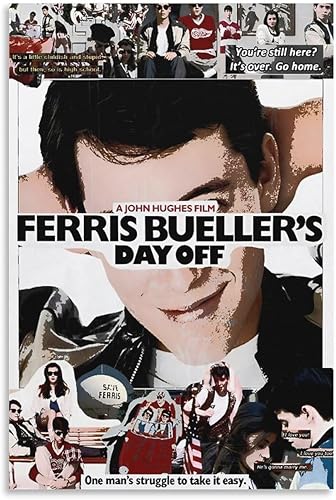LRefiozas Single Hanging Picture Ferris Bueller's Day Off Canvas Poster  Retro 90s Movie Print, Cool Vintage Wall Art for Bedroom, Dorm, Man Cave