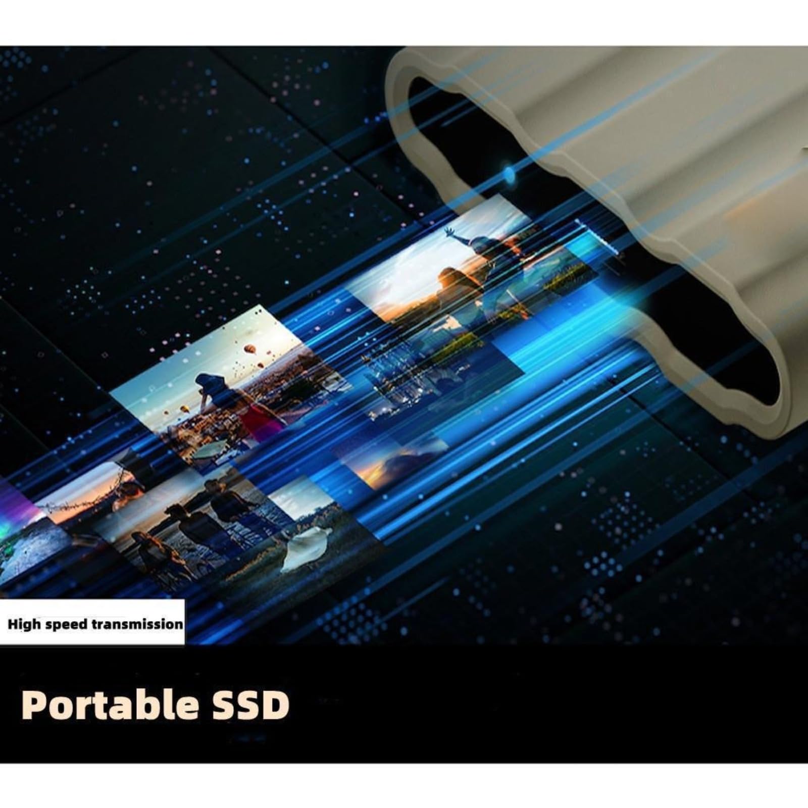 Unità portatile a stato solido (PSSD) da 2 TB tipo C con alta velocità di 1000 MB/s, resistente agli urti e compatibile con PC/Mac/telefoni cellulari/console di gioco