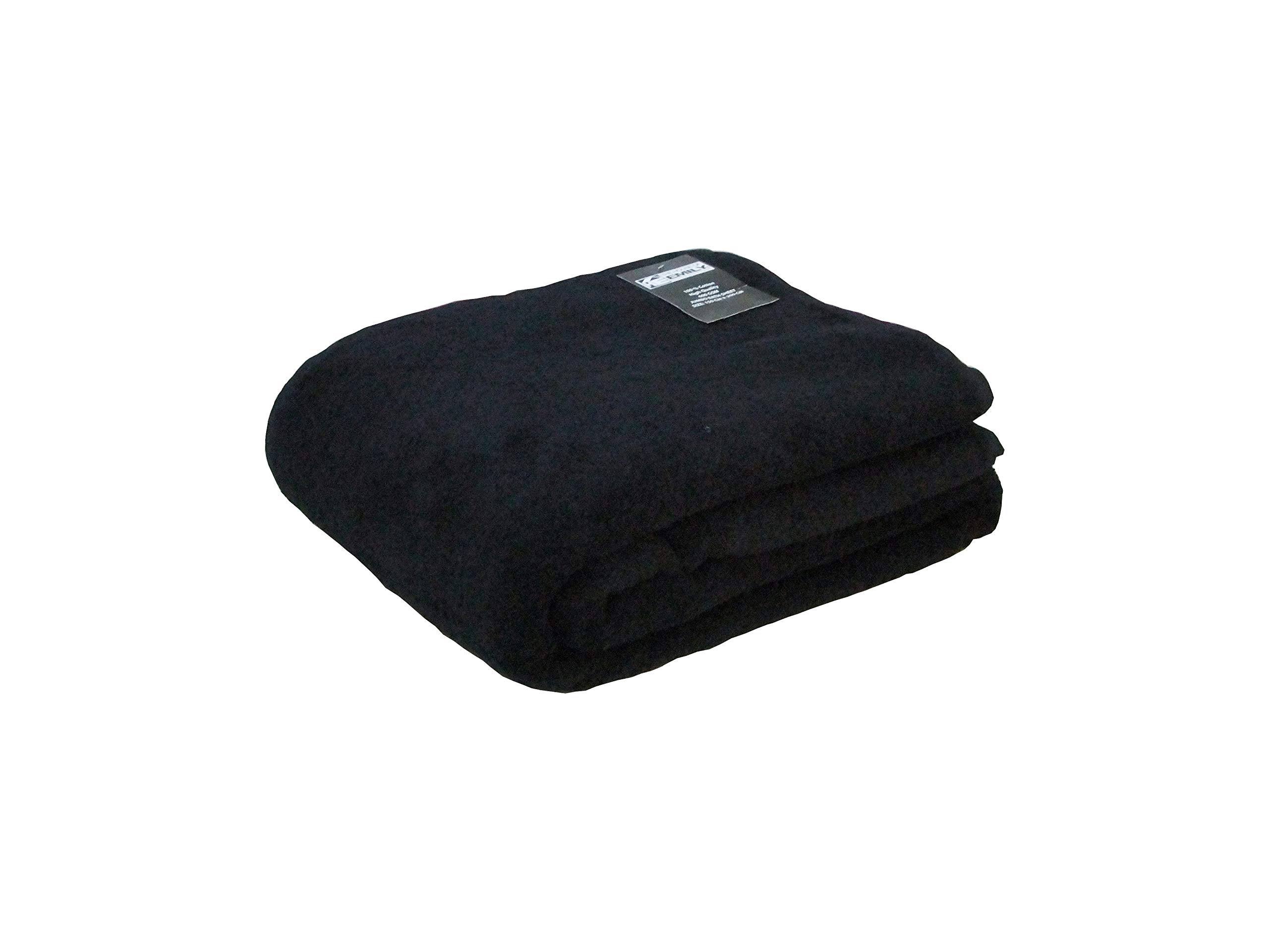The House Of Emily Black Massive/Huge/Extra Large 100% Cotton Bath Sheet/Beach Towel - 150Cm X 200Cm (Black)