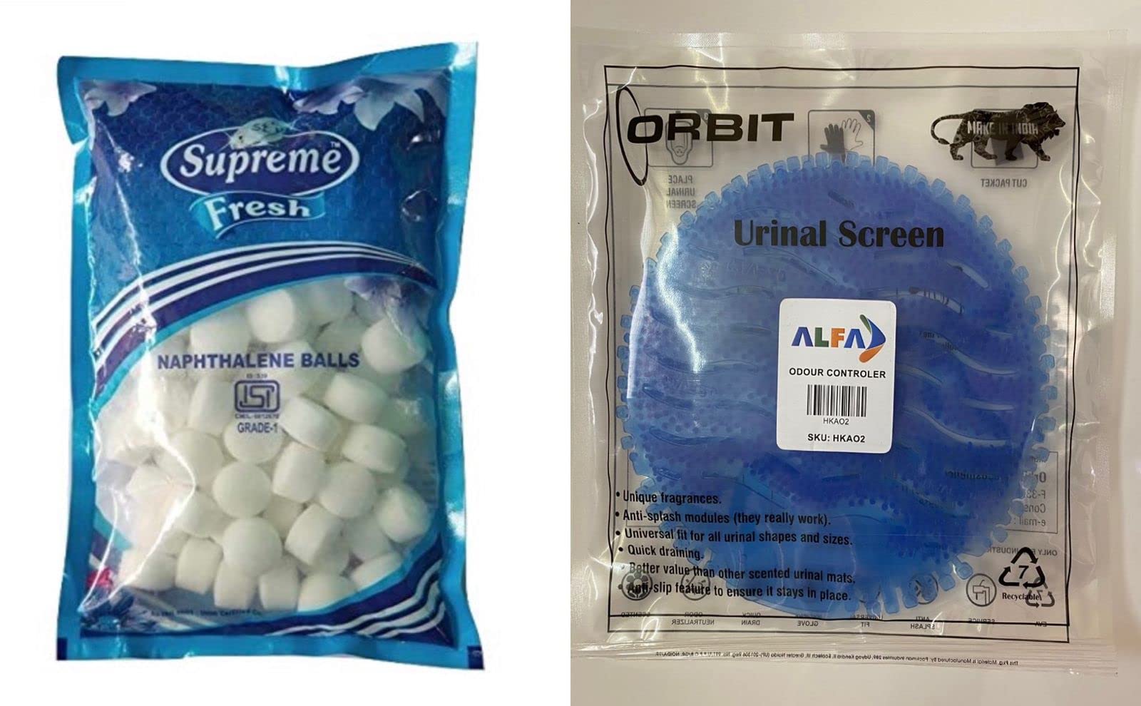 Buy TRIX Combo of Naphthalene balls with Urinal screen Mat Naphthalene balls 500 gm Urinal