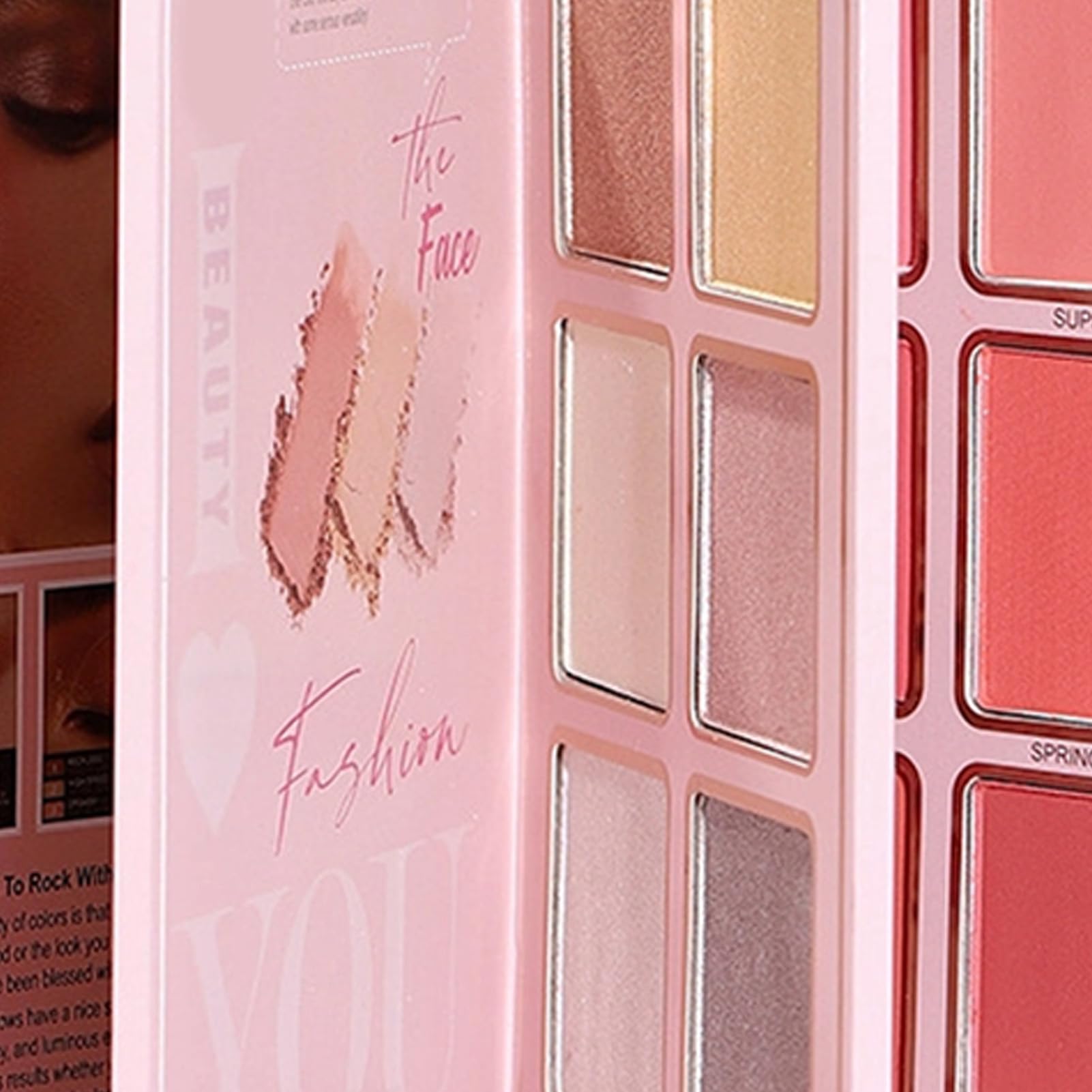 Palette Di Trucco A Libro Da Viaggio per il Trucco del Viso per Donna | Illuminante A Lunga Durata Per Donne Studentesse Universitarie Viaggiatori Principianti Professionisti Amanti della Bellezza