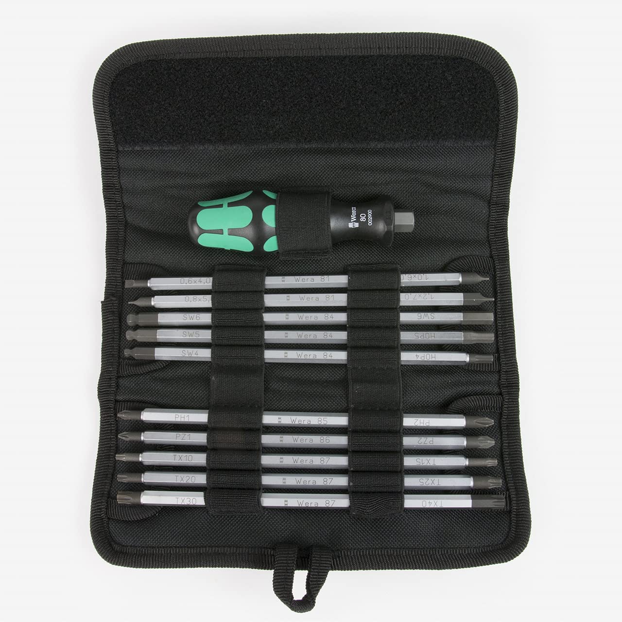 Wera 05002990001 Vario 88/1 Combination Blades and Handle Set in Vinyl Pouch, 11-Piece