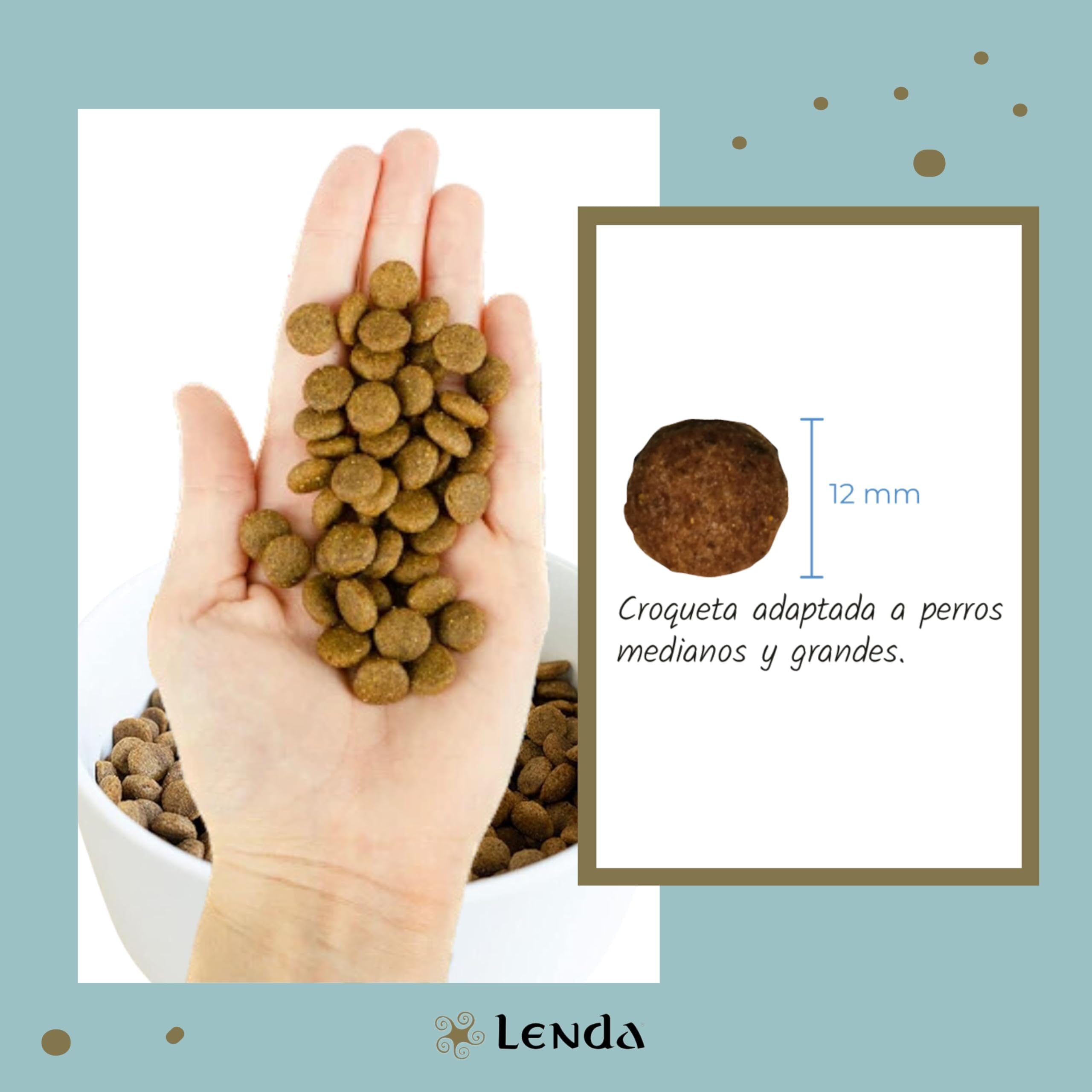 Lenda Light 12 kg - Pienso para Perros Adultos con Sobrepeso o Tendencia a Engordar - Comida para Perro Baja En Calorías - Ideal para Perros Esterilizados - con Condroprotectores y Probioticos