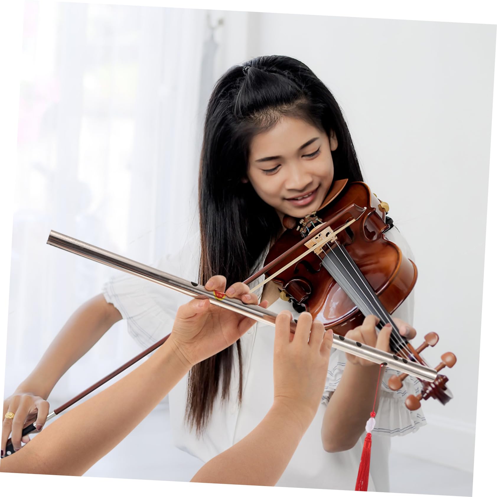 Flauto Dizi Cinese in Acciaio Inox G, Argento, Tradizionale | Set per Principianti e Musicisti Tecnici, Sound Coerente, Adatto a Ensemble, Portatile
