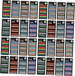 STOBOK Adesivos 32 Folhas Abas Coloridas Coloridas Etiquetas Adesivas Para Caderno Colorido Tiras De Caderno Abas De Anotação De Livros Para Estudantes O Portátil Livro Guias De Livros