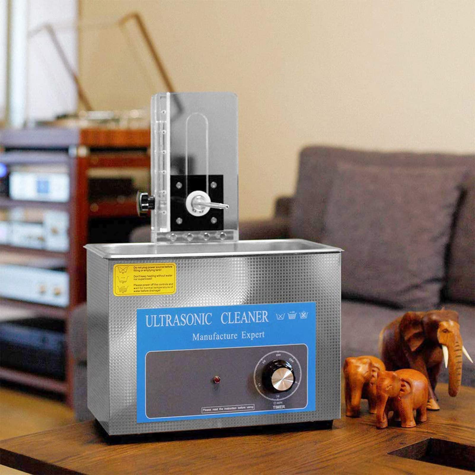 Pulitore Ad Ultrasuoni per Dischi in Vinile, 4L 12 Pollici Lavatrice per Dischi in Vinile, Pulisci 1-6 Dischi in Vinile Una Volta, Funzione di Cronometraggio Digitale