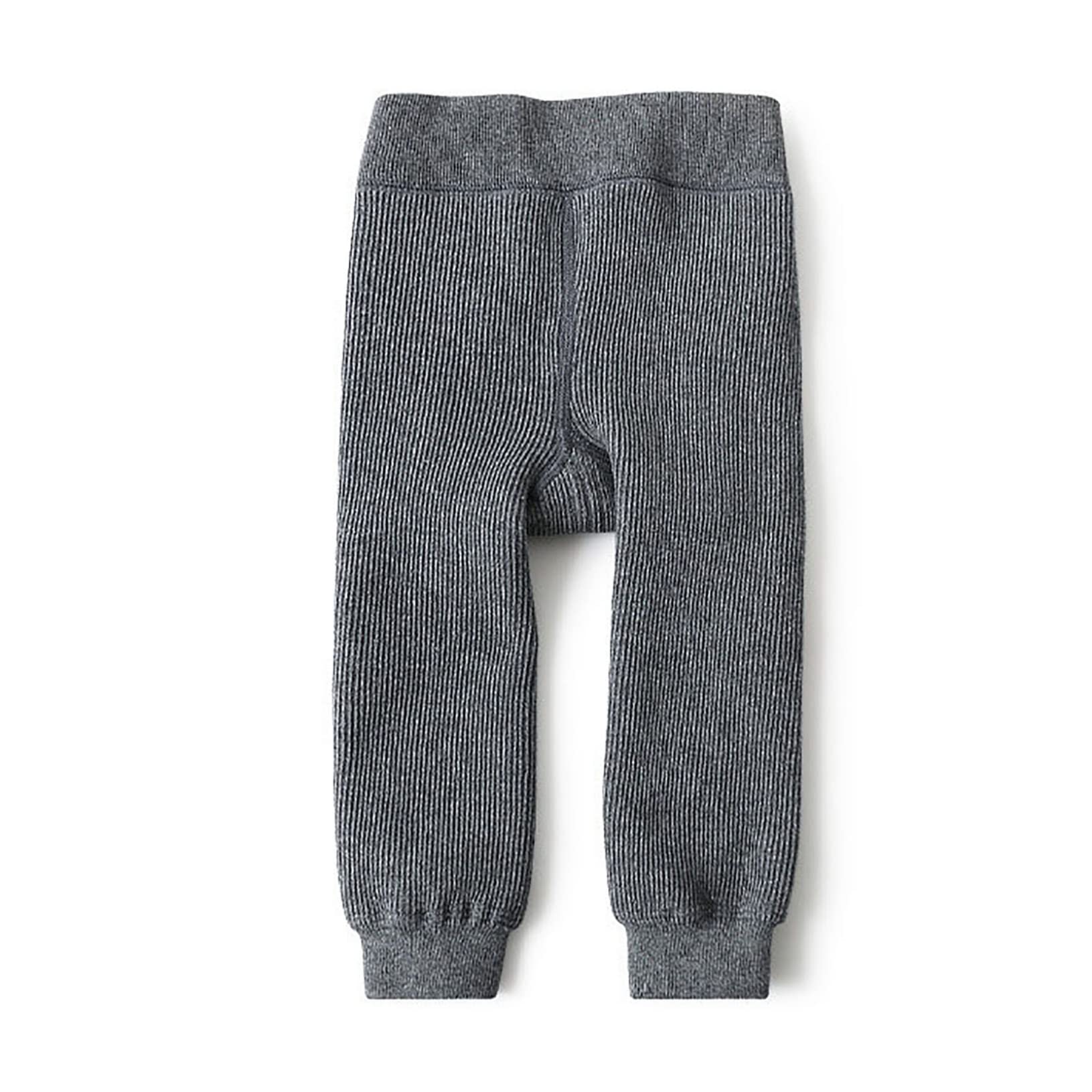 Yeahdor Baby Boys Girls Winter Warm Fleece Lined Pants Thicken Fleece Warmth Leggings Footless Tights Dark Gray 2-3 Years