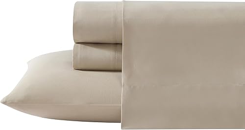 Miniatura 4 de 1888 Mills Juego de sábanas tamaño matrimonial, ropa de cama de 4 piezas, suave y resistente al encogimiento, con bolsillos profundos, juego de