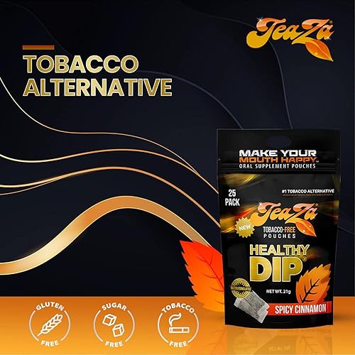 Miniatura 6 de Teaza Energy Pouches - Bolsas de tabaco alternativo sin humo, bolsas de inmersión saludables con extra toque de especias, canela picante (paquete de