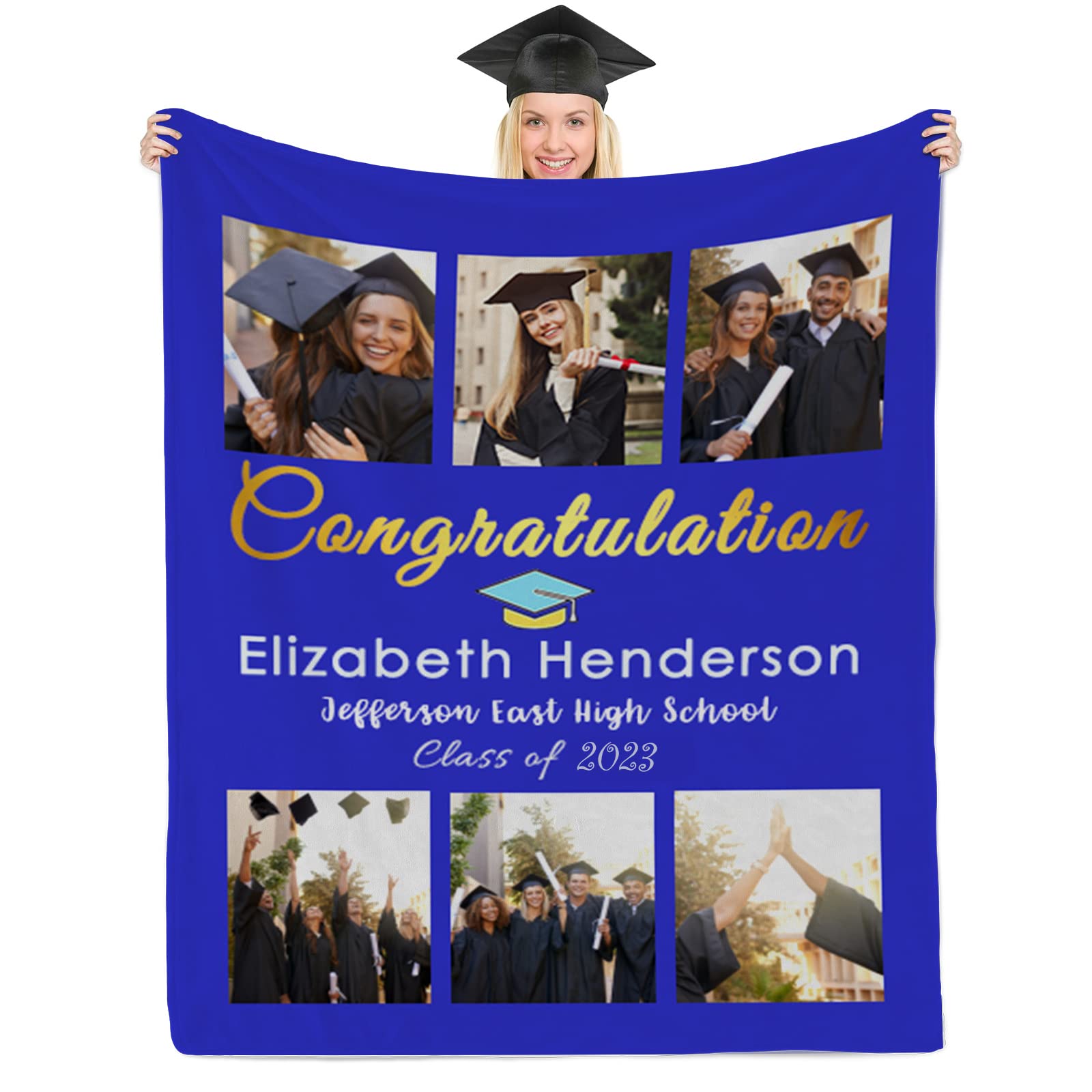 Coperta con foto personalizzata, collage di coperte con foto, coperta