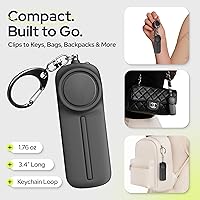 Vista 5 de Weten Llavero de Alarma de Seguridad Personal - Paquete de 2, Sirena de 130dB, Luz LED, Pin de Pánico – Dispositivo Compacto de Autodefensa