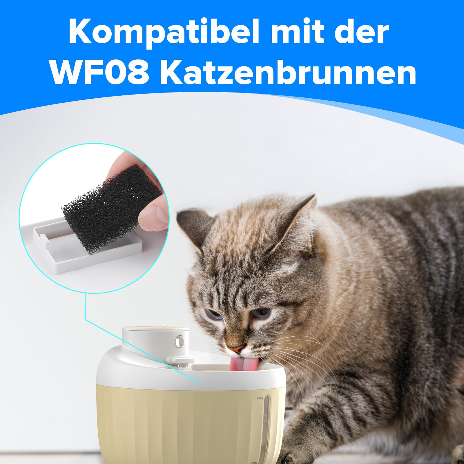 Jewyow 12 filtri per fontane per gatti Jewyow WF07 WF08