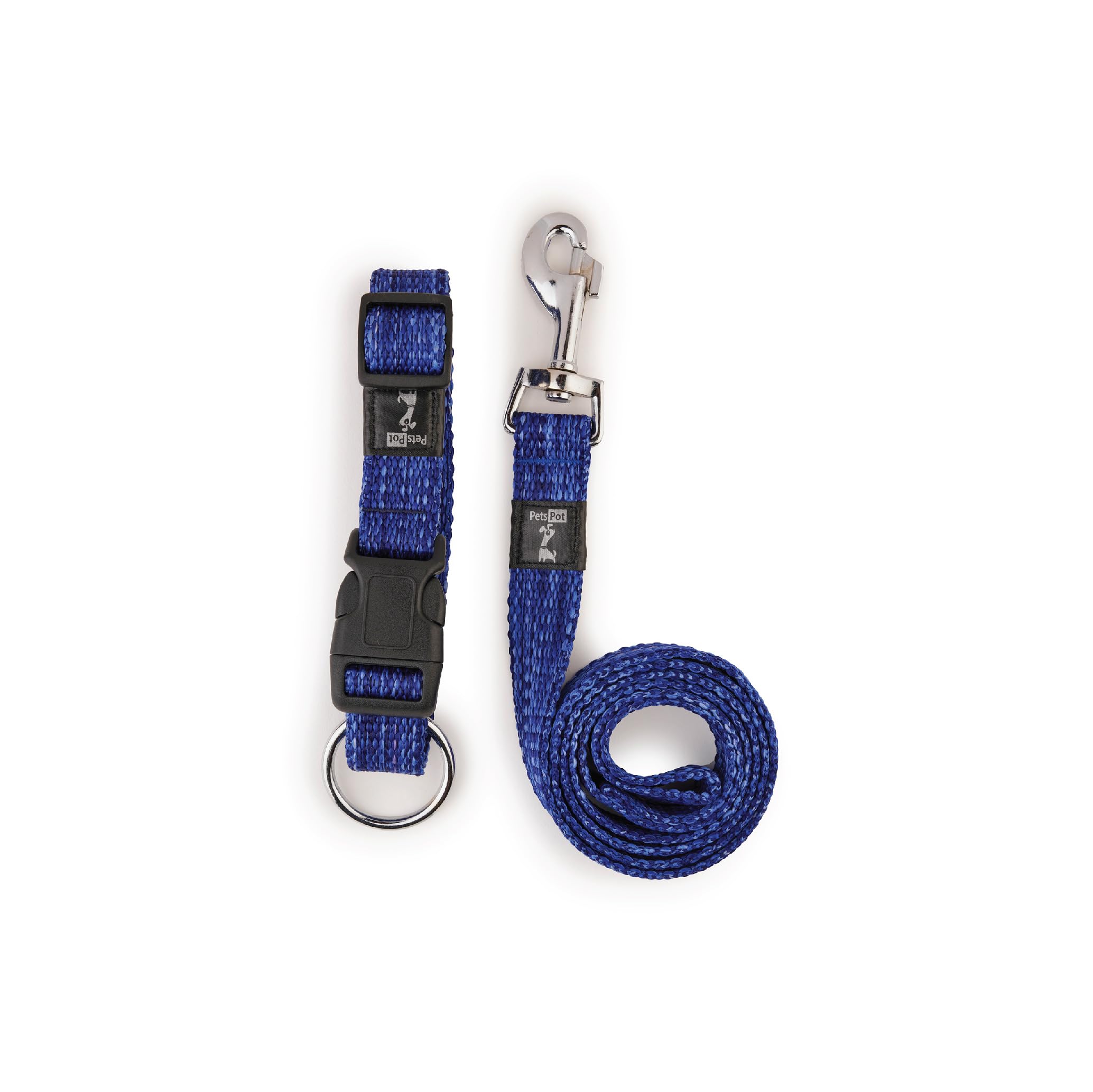 PetsPot Melange Regular Collar & Leash (Medium (M), Blue) (B0CFLTK7FK) Amazon Price History, Amazon Price Tracker