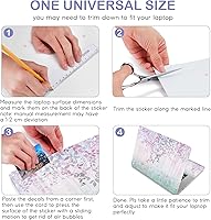 Vista 7 de DINKY - Adhesivo decorativo universal para portátil, calcomanía reutilizable de vinilo de 12, 13, 13.3, 14, 15, 15.4, 15.6 pulgadas, funda de vinilo