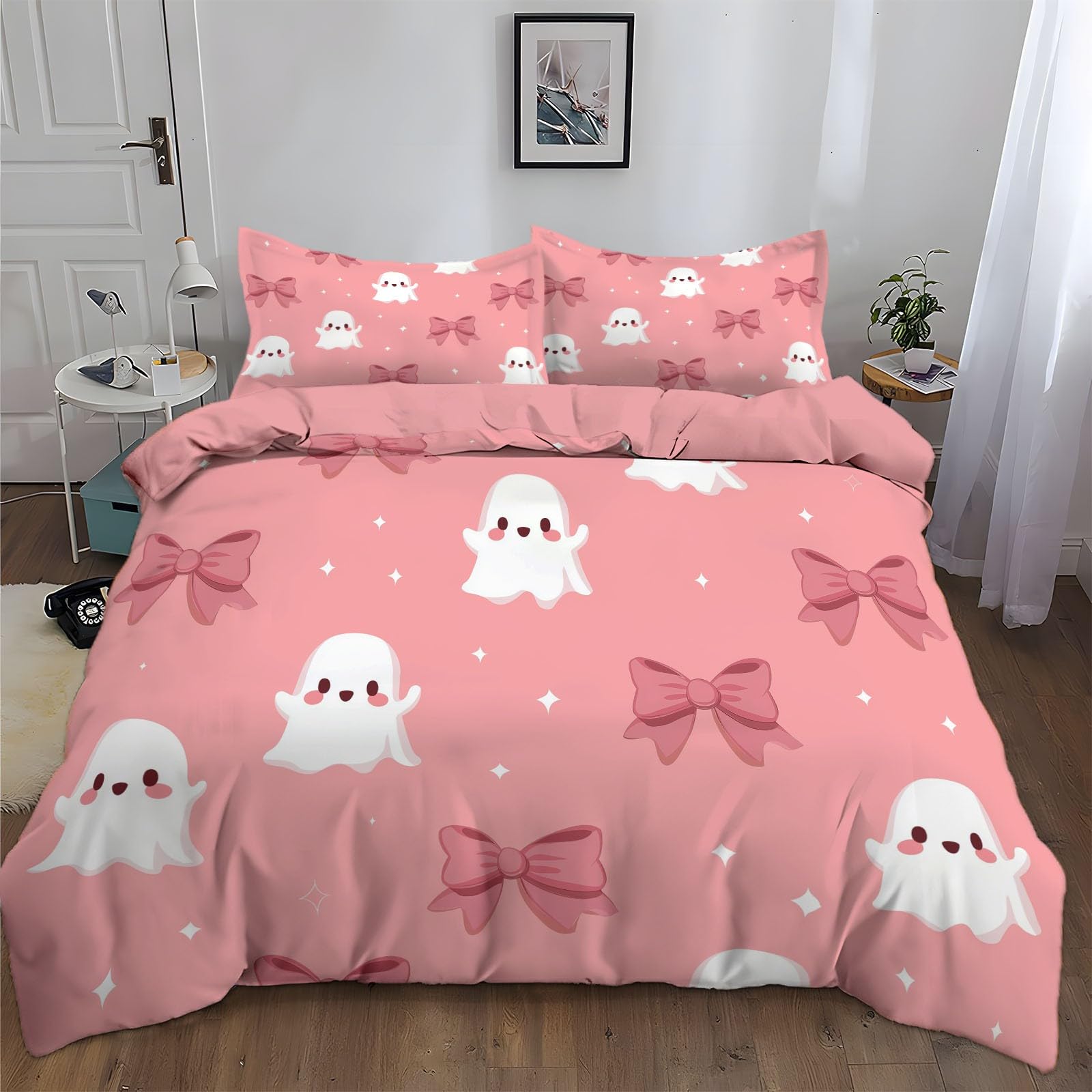 Parure de Lit 240x260 Dessin Animé Étoile | Literie 3 Pièces Microfibre 2 Personnes