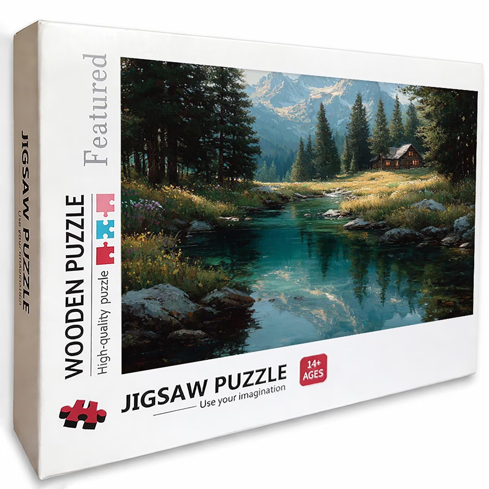 Puzzle Arte con Scatola Cottagea, Albero Puzzle Legno 2000 Pezzi Adulti 99x70cm, Attività di Intrattenimento ad Alta Difficoltà, DIY Classici Gioco, Jigsaw Per Tutta La Famiglia, Estate Regalo, 0-5165