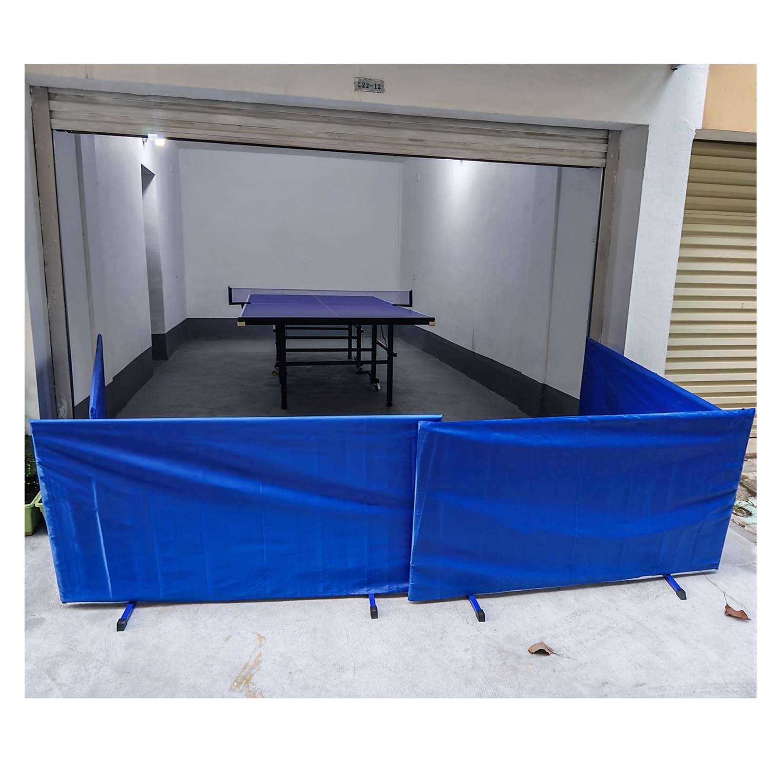 Barriera da ping pong autoportante, sistema modulare per cantina/garage, set da 4 pezzi, protezione per interni